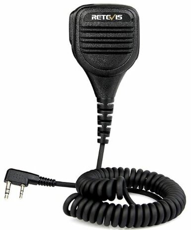 IP54 Professionele speaker-mic Kenwood 2 Pin, 3,5mm ooraansluiting, spatwaterdicht